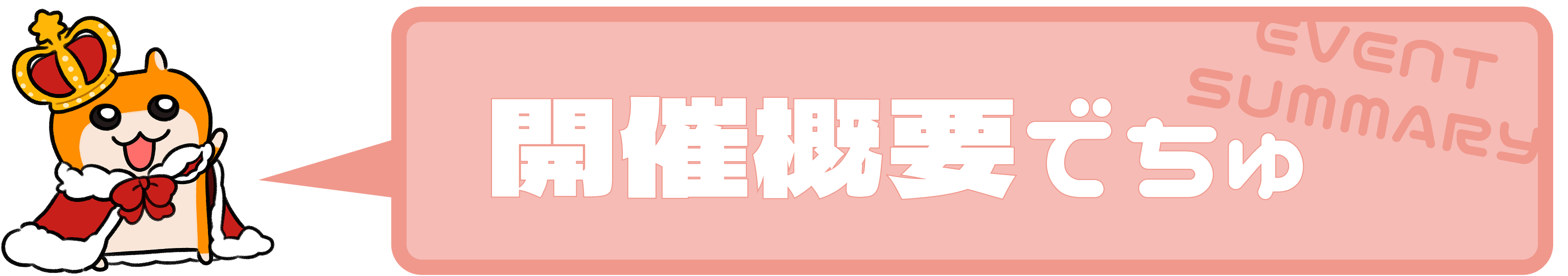 EVENT SUMMARY 開催概要でしゅ